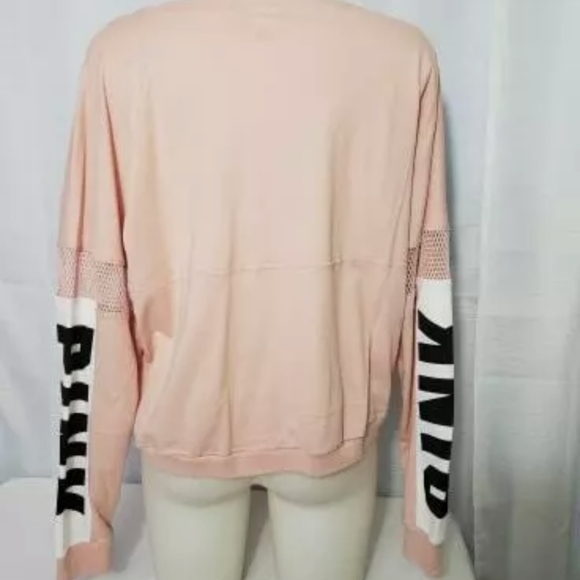 New VICTORIA'S SECRET VARSITY MESH CROPPED CREW L - Picture 3 of 3